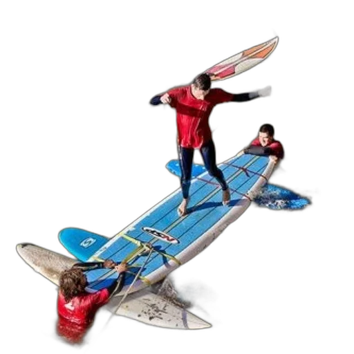 3d render, three, individuals, wetsuits transparent PNG cut-out