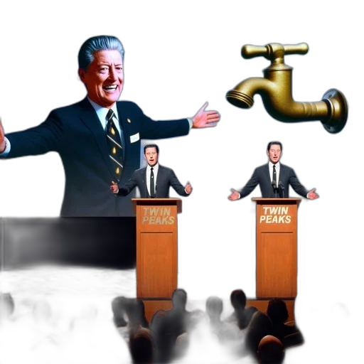 concept art, two, speakers, address transparent PNG cut-out
