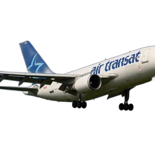 photorealistic, air, transat, airplane transparent PNG cut-out