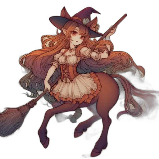 staff, hat, weapon, fantasy art transparent PNG cut-out