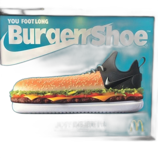 shoes, food, weapon, 3d render transparent PNG cut-out