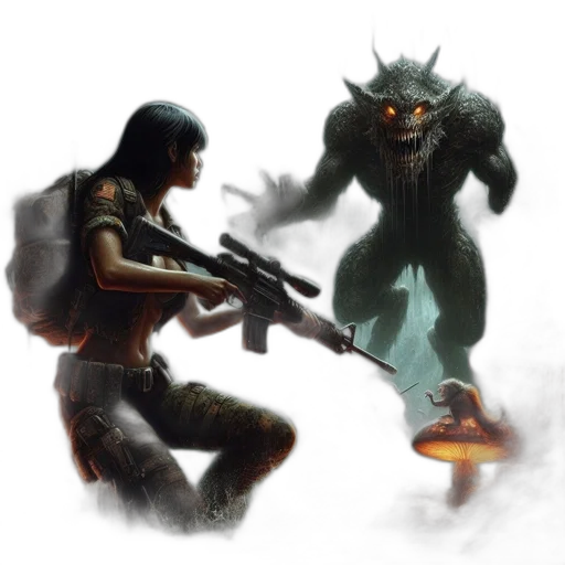 weapon, concept art, fantasy art, comic book art transparent PNG cut-out
