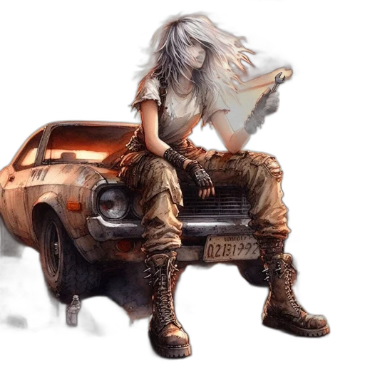 car, concept art, fantasy art, photorealistic transparent PNG cut-out