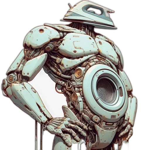 robot, creature, animal, face transparent PNG cut-out