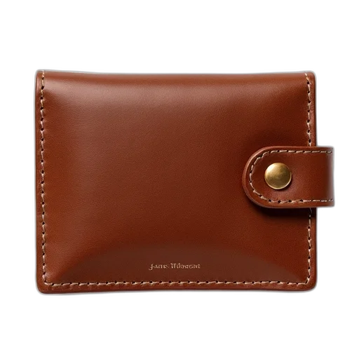 brown, leather, wallet, visible transparent PNG cut-out