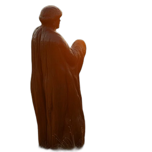 dress, staff, jacket, hair transparent PNG cut-out