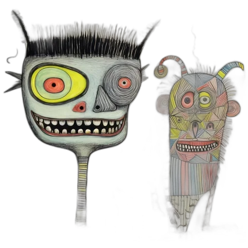 mask, staff, robot, creature transparent PNG cut-out