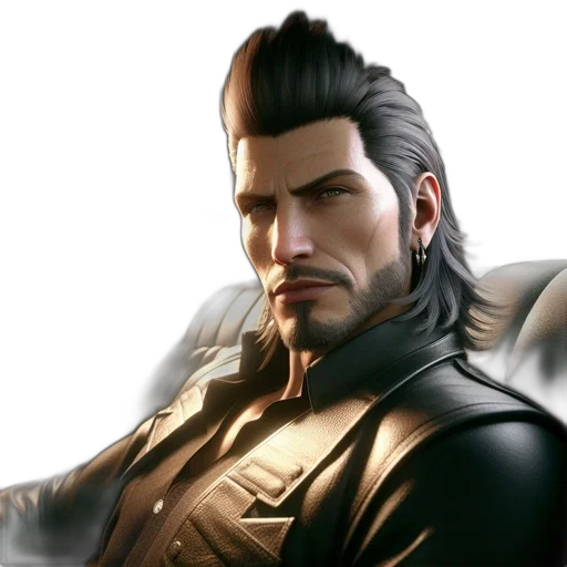 jacket, face, concept art, photorealistic transparent PNG cut-out