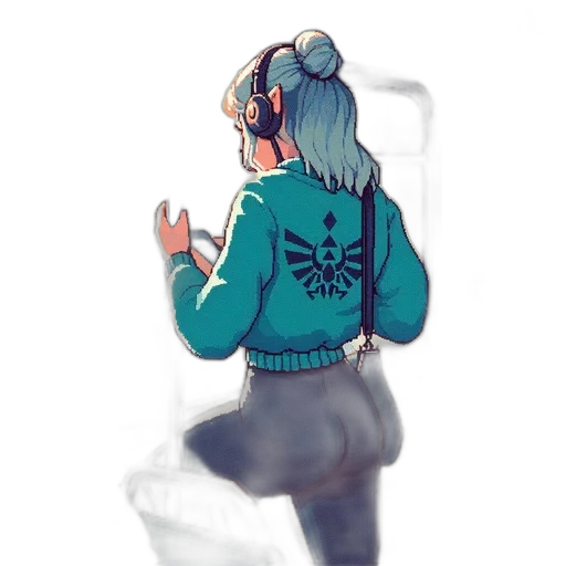 jacket, staff, creature, mask transparent PNG cut-out