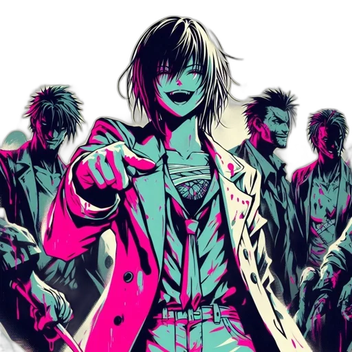 jacket, comic book art, cyberpunk, concept art transparent PNG cut-out
