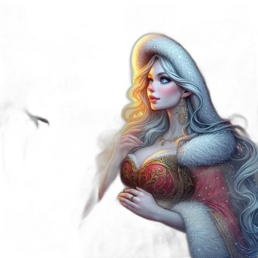 dress, fantasy art, concept art, comic book art transparent PNG cut-out