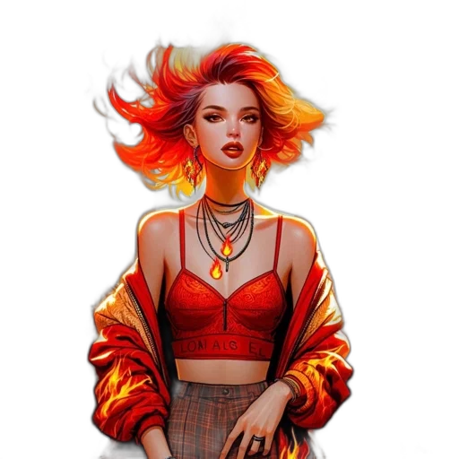 jacket, jewelry, comic book art, concept art transparent PNG cut-out