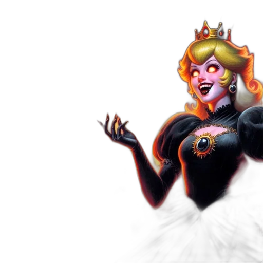 crown, dress, concept art, 3d render transparent PNG cut-out