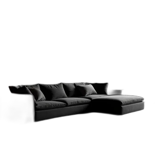 furniture, 3d render, photorealistic, monochrome transparent PNG cut-out