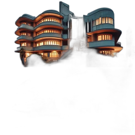 building, concept art, 3d render, photorealistic transparent PNG cut-out