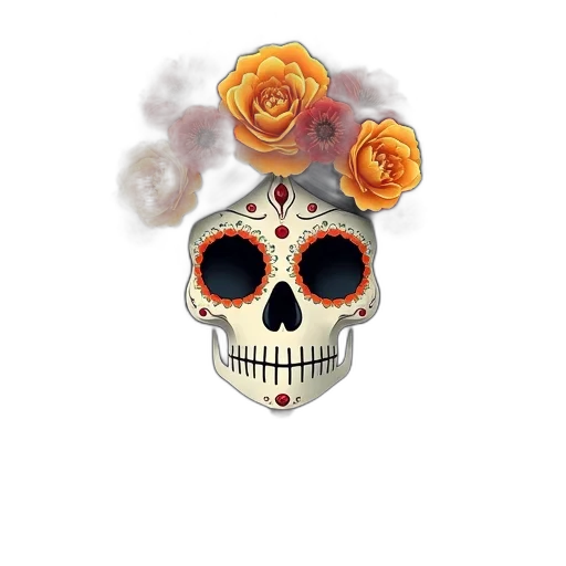 mask, flower, crown, face transparent PNG cut-out