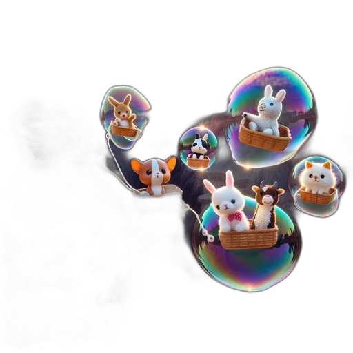 jewelry, 3d render, bubbles, small transparent PNG cut-out