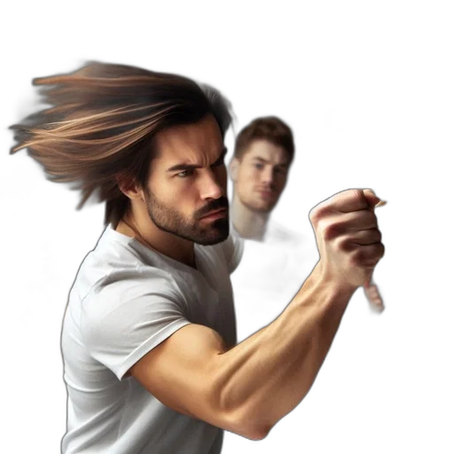 hair, weapon, concept art, photorealistic transparent PNG cut-out