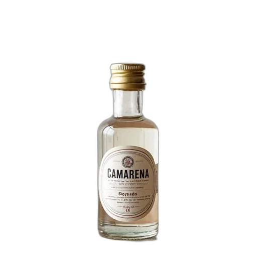 bottle, small, glass, golden transparent PNG cut-out