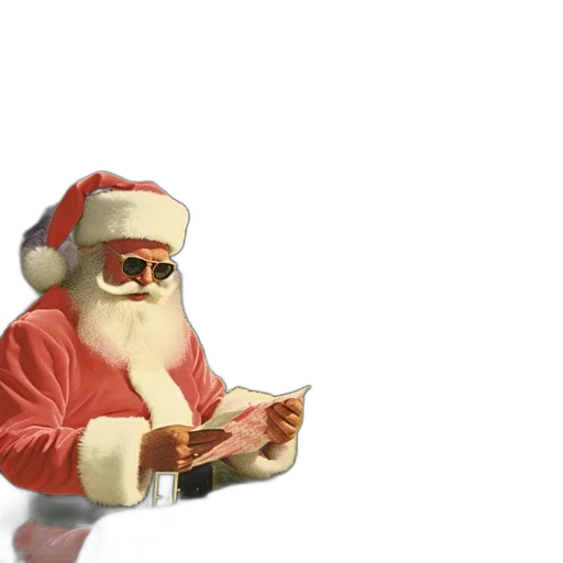3d render, photorealistic, concept art, santa transparent PNG cut-out