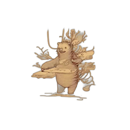 creature, dragon, crown, staff transparent PNG cut-out