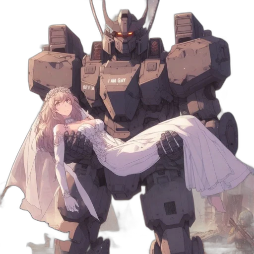 robot, weapon, dress, concept art transparent PNG cut-out