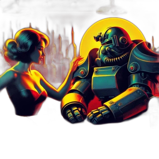 robot, concept art, comic book art, fantasy art transparent PNG cut-out