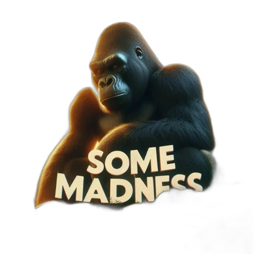 animal, concept art, 3d render, gorilla transparent PNG cut-out