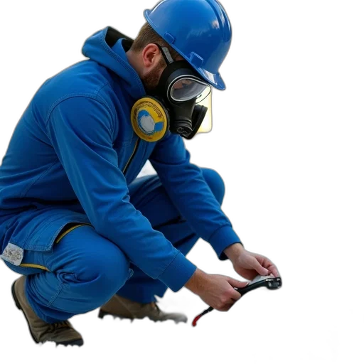 staff, person, blue, jumpsuit transparent PNG cut-out