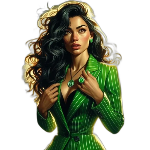jewelry, dress, comic book art, fantasy art transparent PNG cut-out