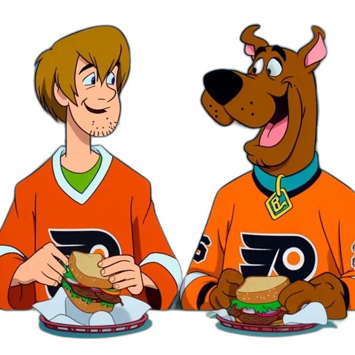 food, cartoon, concept art, two transparent PNG cut-out