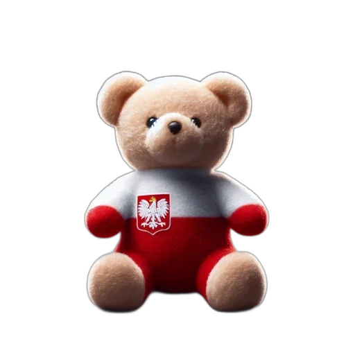 3d render, plush, teddy, bear transparent PNG cut-out