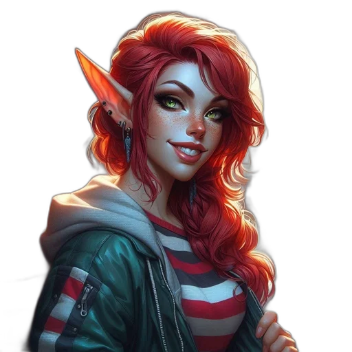 face, fantasy art, concept art, comic book art transparent PNG cut-out