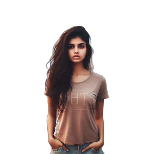 hair, dress, face, jacket transparent PNG cut-out