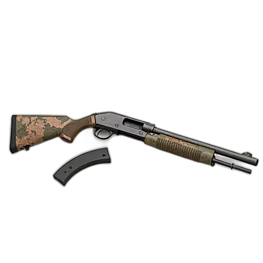 weapon, 3d render, realistic, rendering transparent PNG cut-out