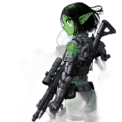 weapon, robot, concept art, 3d render transparent PNG cut-out