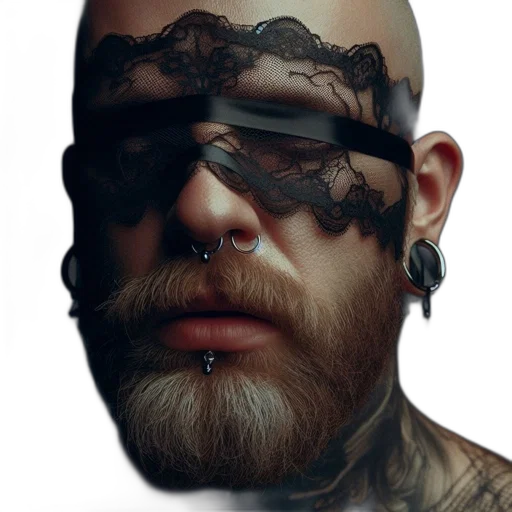 face, mask, creature, cyberpunk transparent PNG cut-out