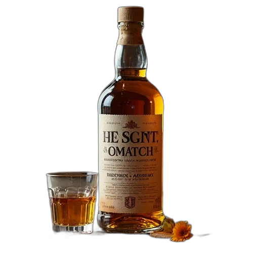 bottle, logo, tomatin, scotch transparent PNG cut-out