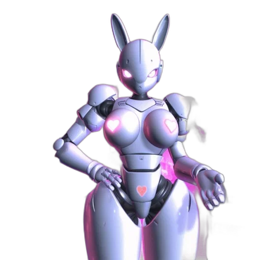 robot, dress, 3d render, concept art transparent PNG cut-out