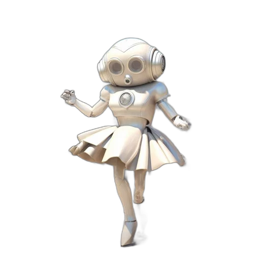 robot, dress, mask, staff transparent PNG cut-out