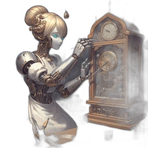 robot, weapon, staff, concept art transparent PNG cut-out
