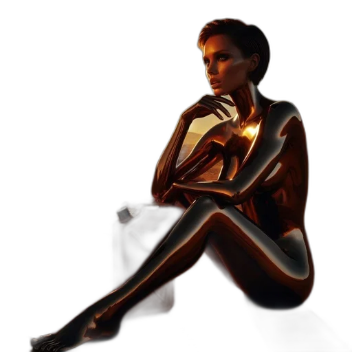 dress, jewelry, robot, concept art transparent PNG cut-out