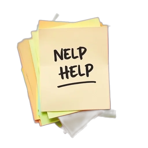 pile, colorful, sticky, notes transparent PNG cut-out