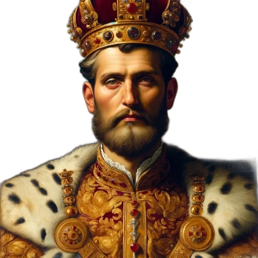 crown, face, staff, sword transparent PNG cut-out
