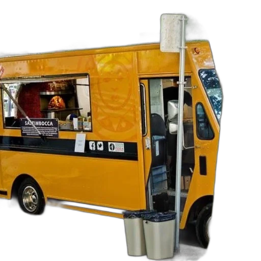 food, 3d render, yellow, truck transparent PNG cut-out