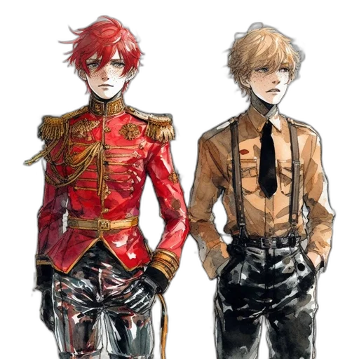 jacket, concept art, watercolor, fantasy art transparent PNG cut-out