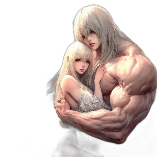 weapon, hair, creature, sword transparent PNG cut-out