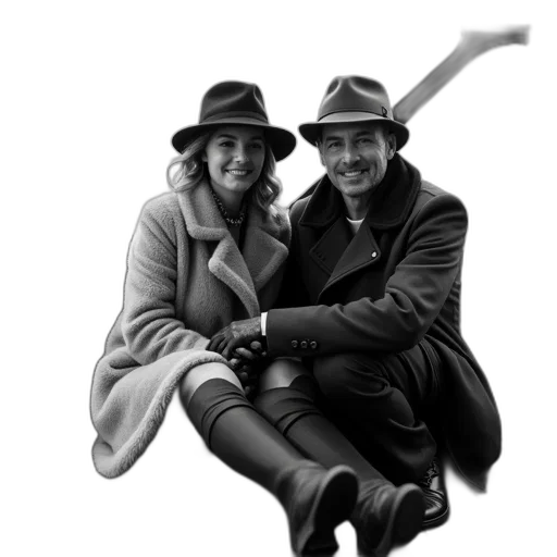 hat, staff, umbrella, photorealistic transparent PNG cut-out