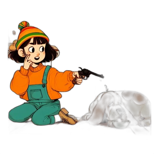 weapon, staff, hat, robot transparent PNG cut-out