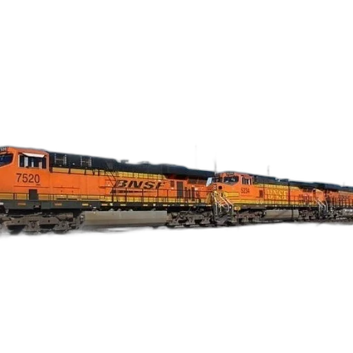 bnsf, train, traveling, down transparent PNG cut-out